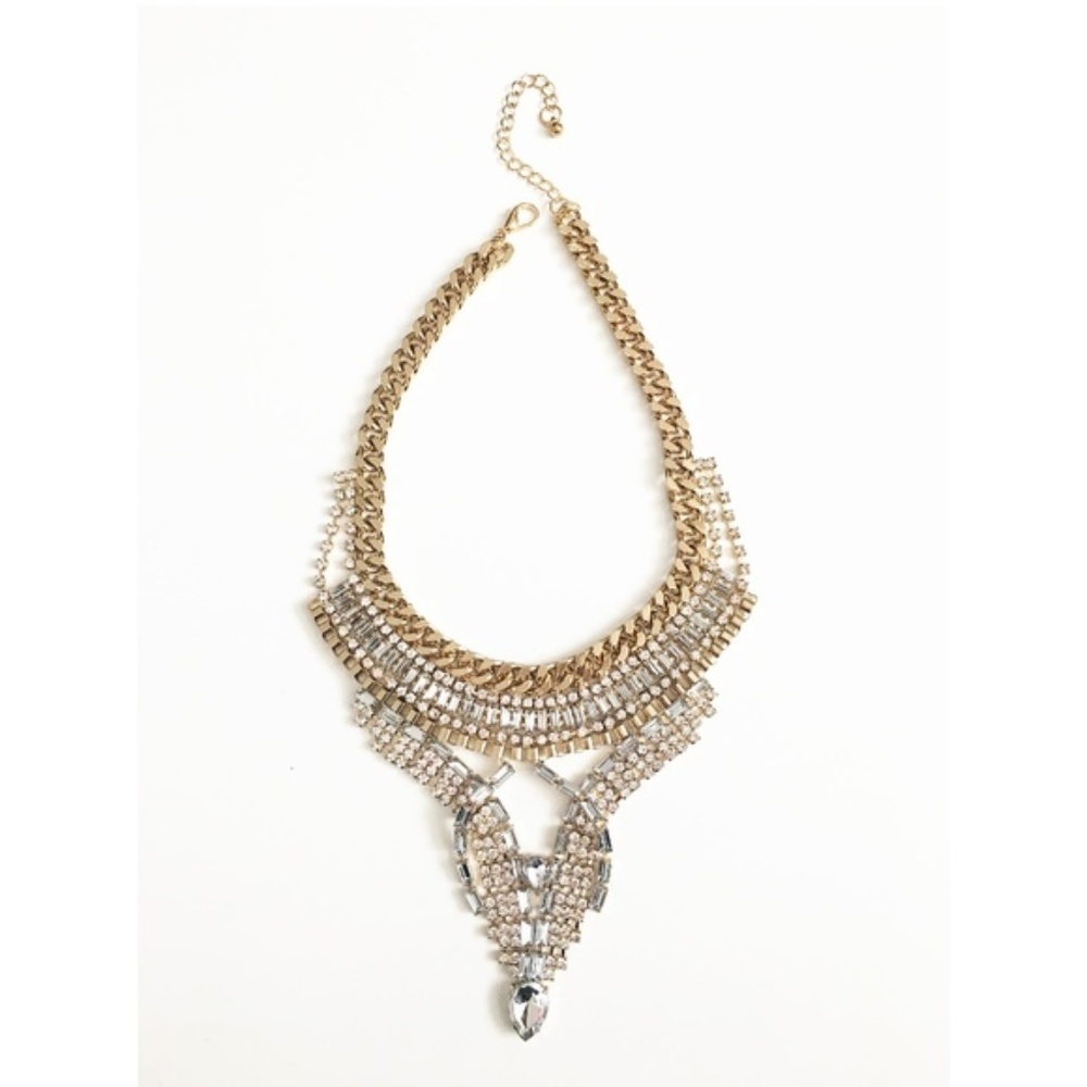 Crystal Gold & Silver Arrow Stunner Necklace